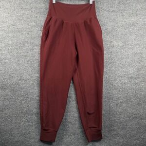 Old Navy Small Active Powersoft Joggers Burgundy High Rise Pants Athleisure Yoga